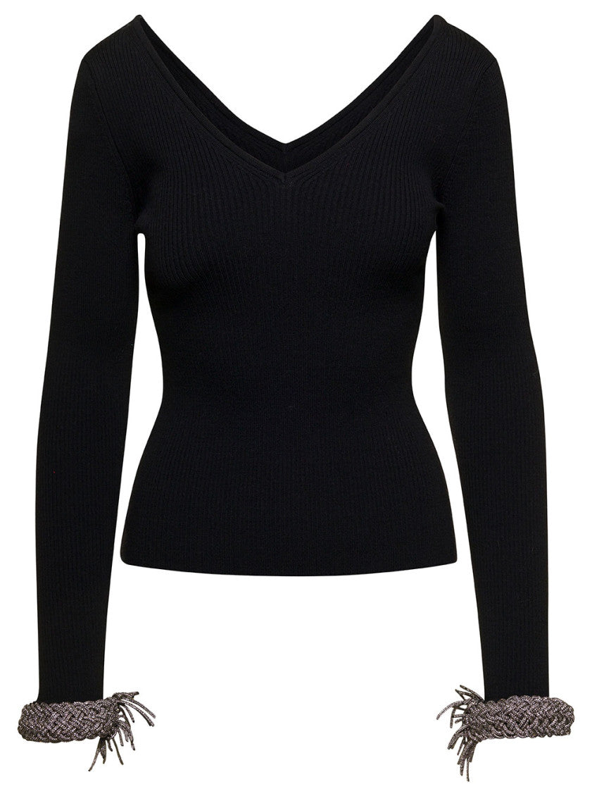 Black V Neckline Top 1
