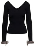 Black V Neckline Top 1