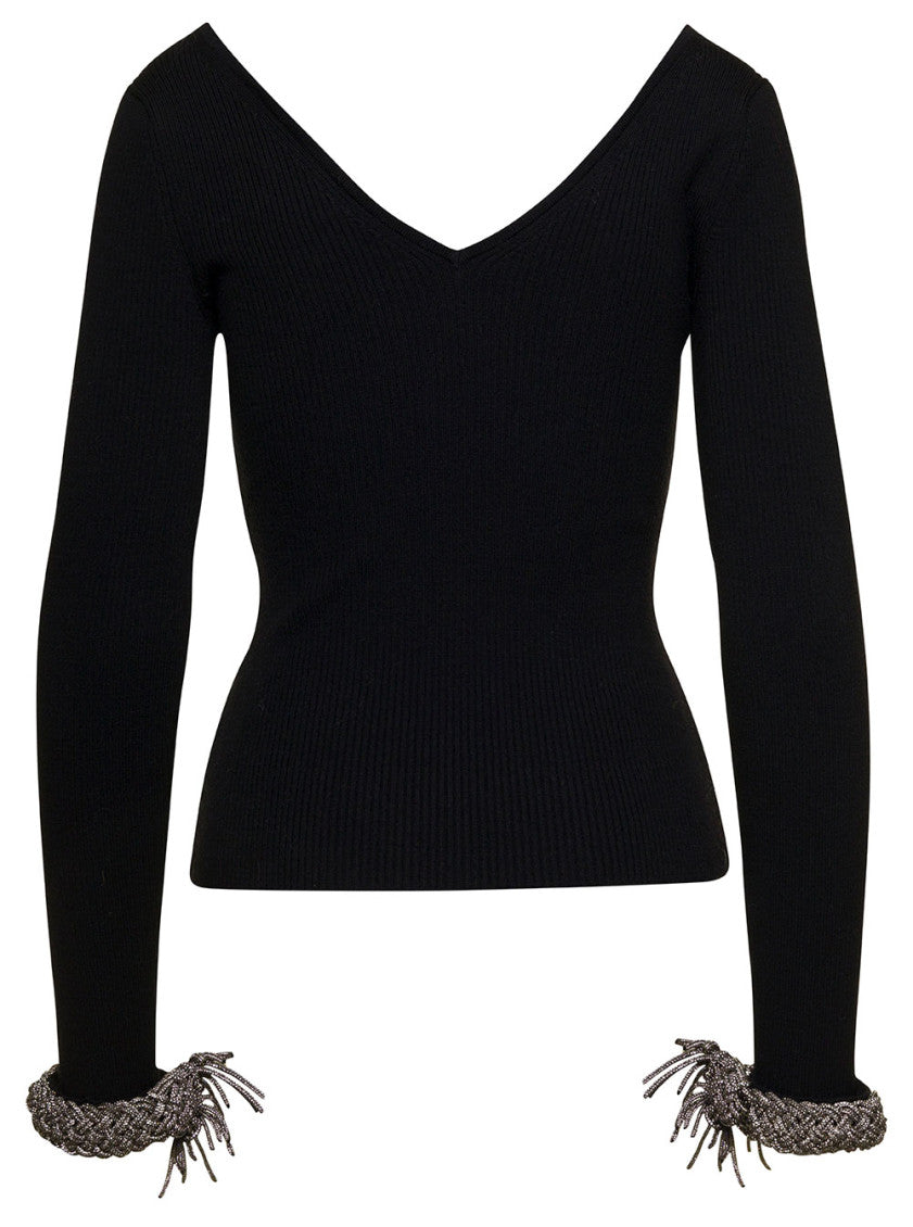 Black V Neckline Top 2
