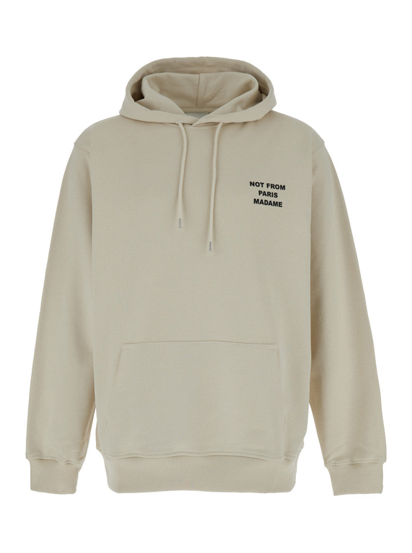 Beige Logo Hoodie 1