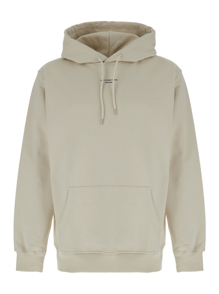 Beige Logo Hoodie 1
