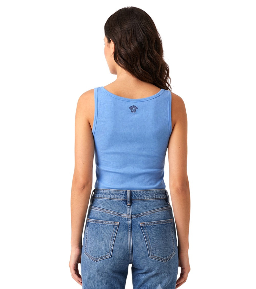 Blue Scoop Neck Top 3