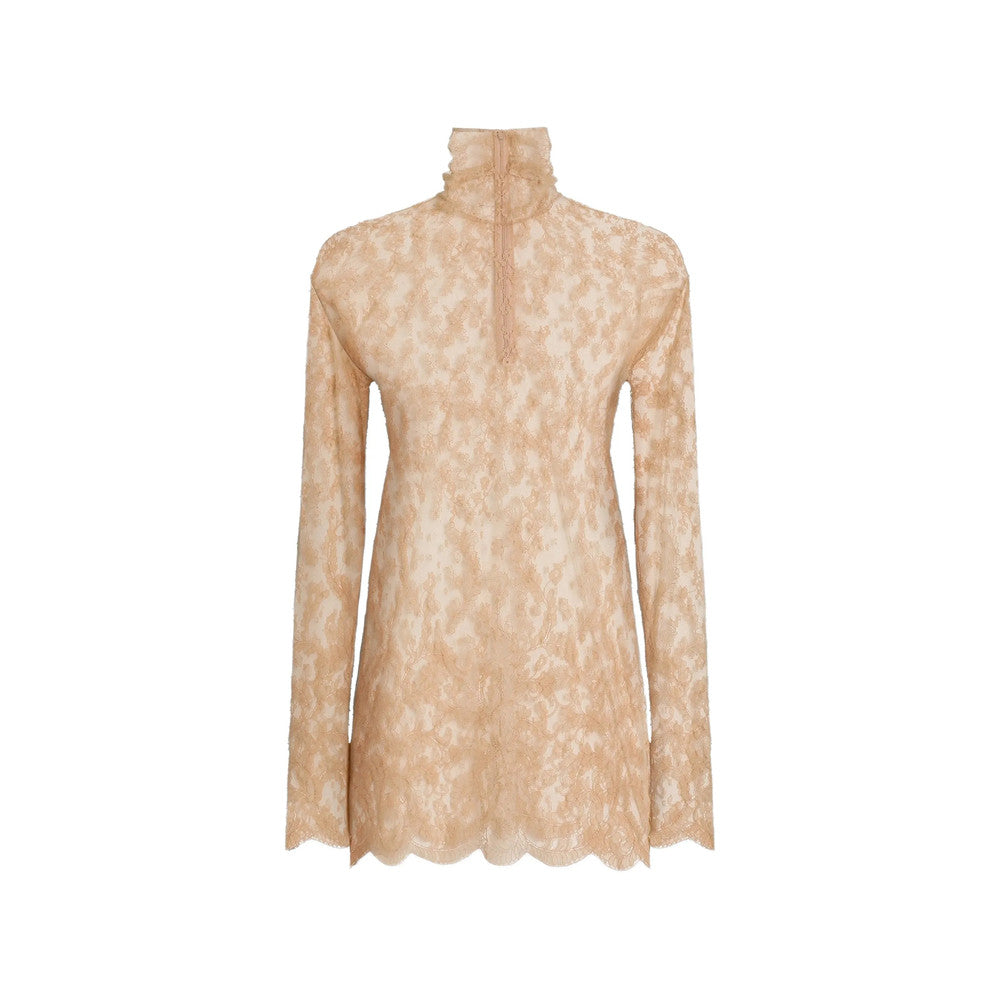 Beige Turtle Neck Top 3