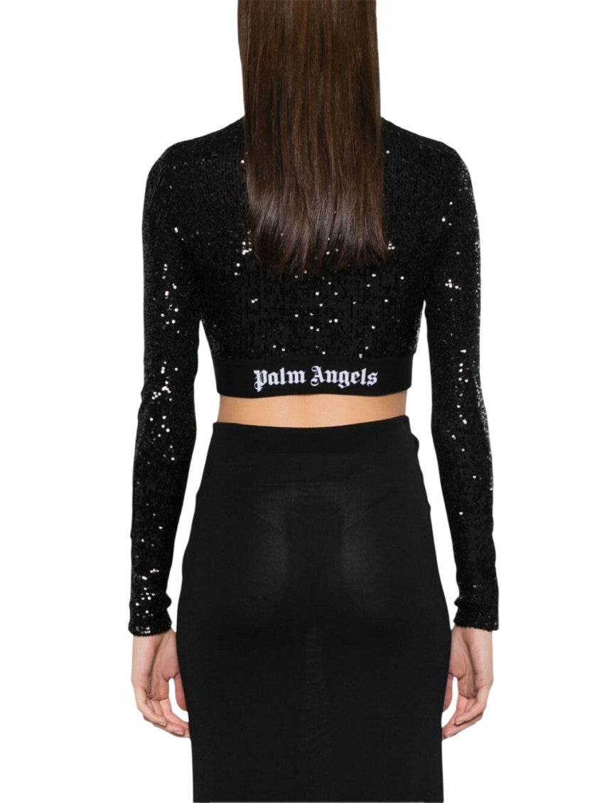 Black Embellished Mock Collar Top 2