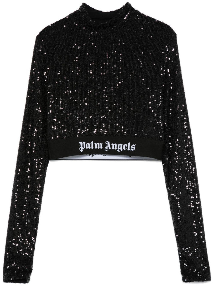 Black Embellished Mock Collar Top 3