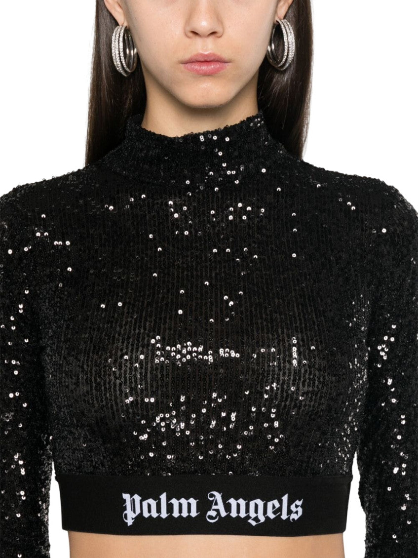 Black Embellished Mock Collar Top 5