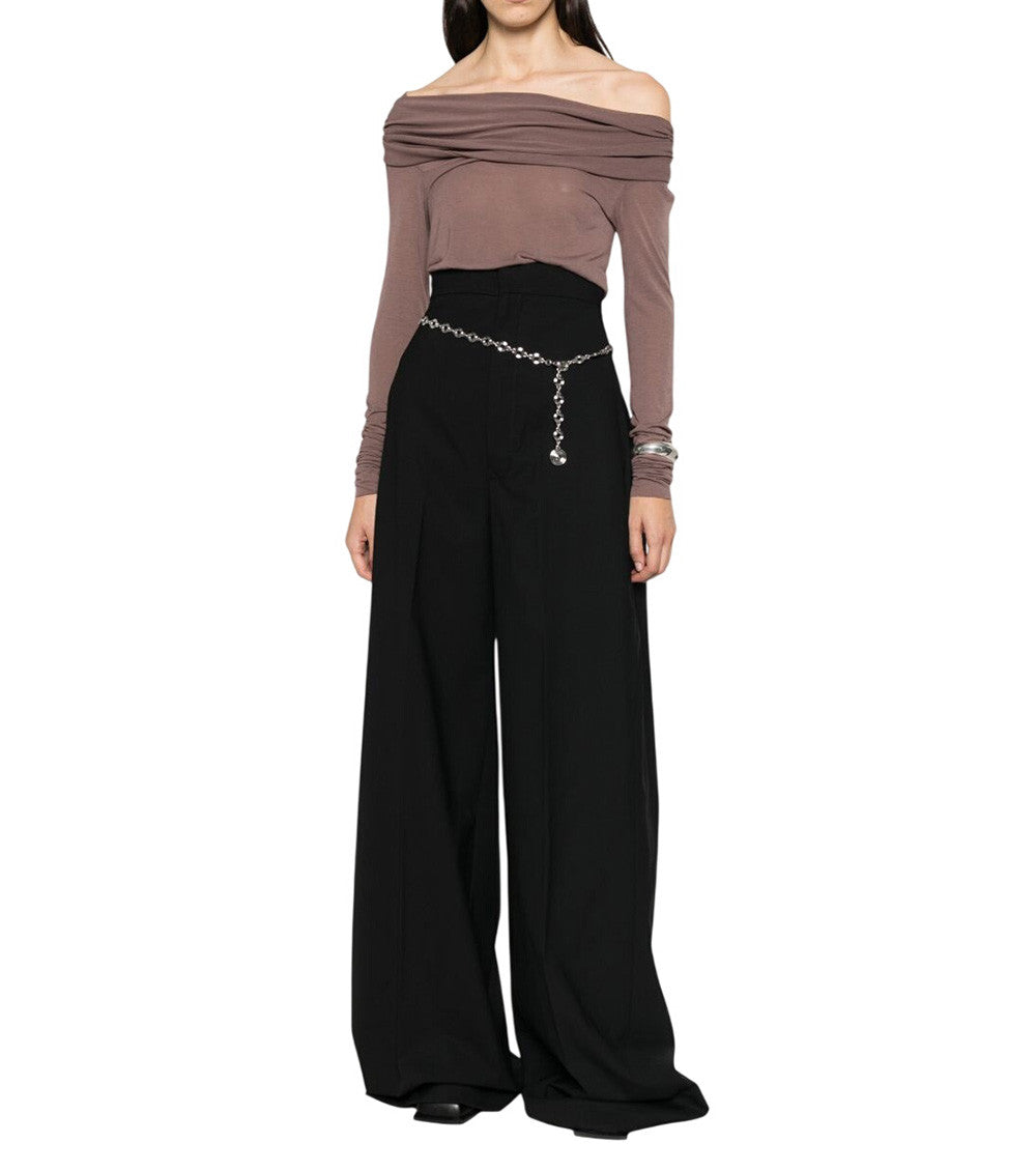Brown Off Shoulder Top 1