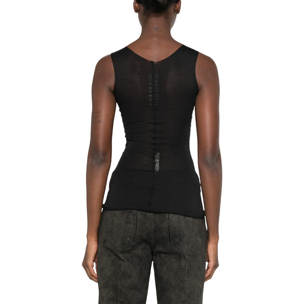 Black Boat Neck Top 2