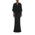 Black Solid V Neck Top 1