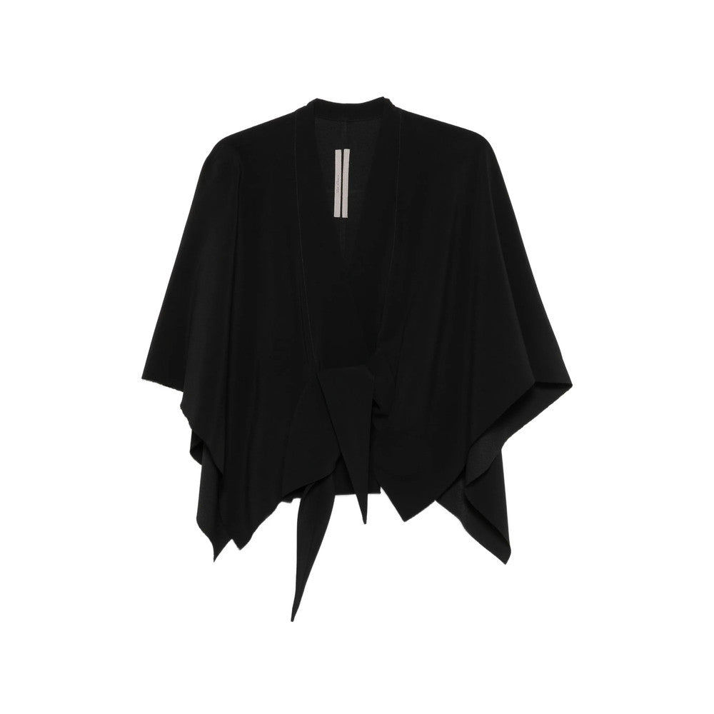 Black Solid V Neck Top 3