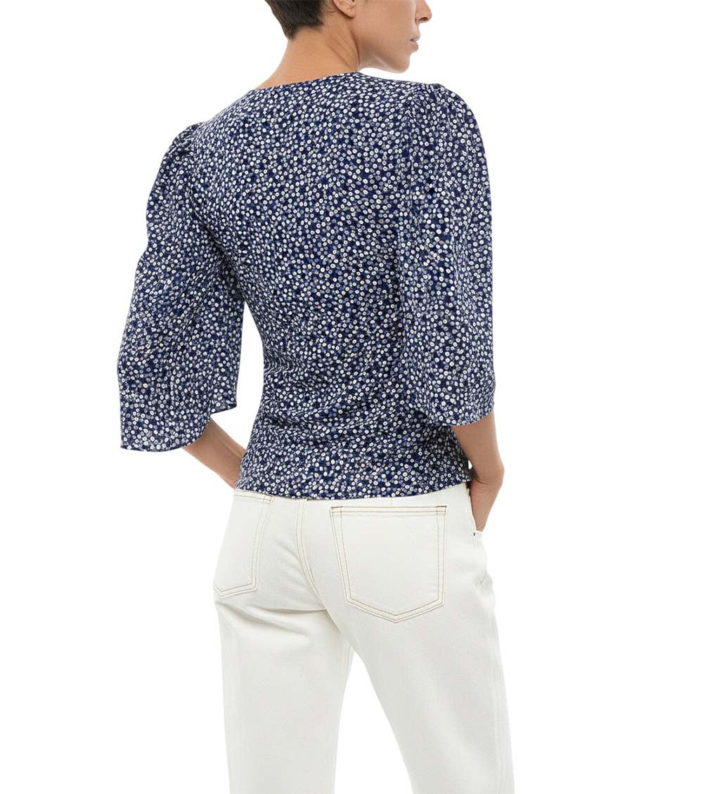 Blue Crew Neck Top 2