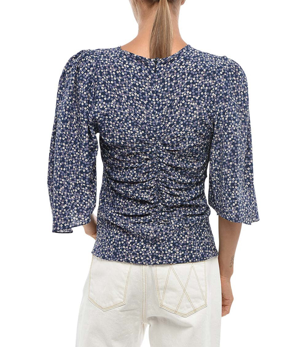 Blue Crew Neck Top 4