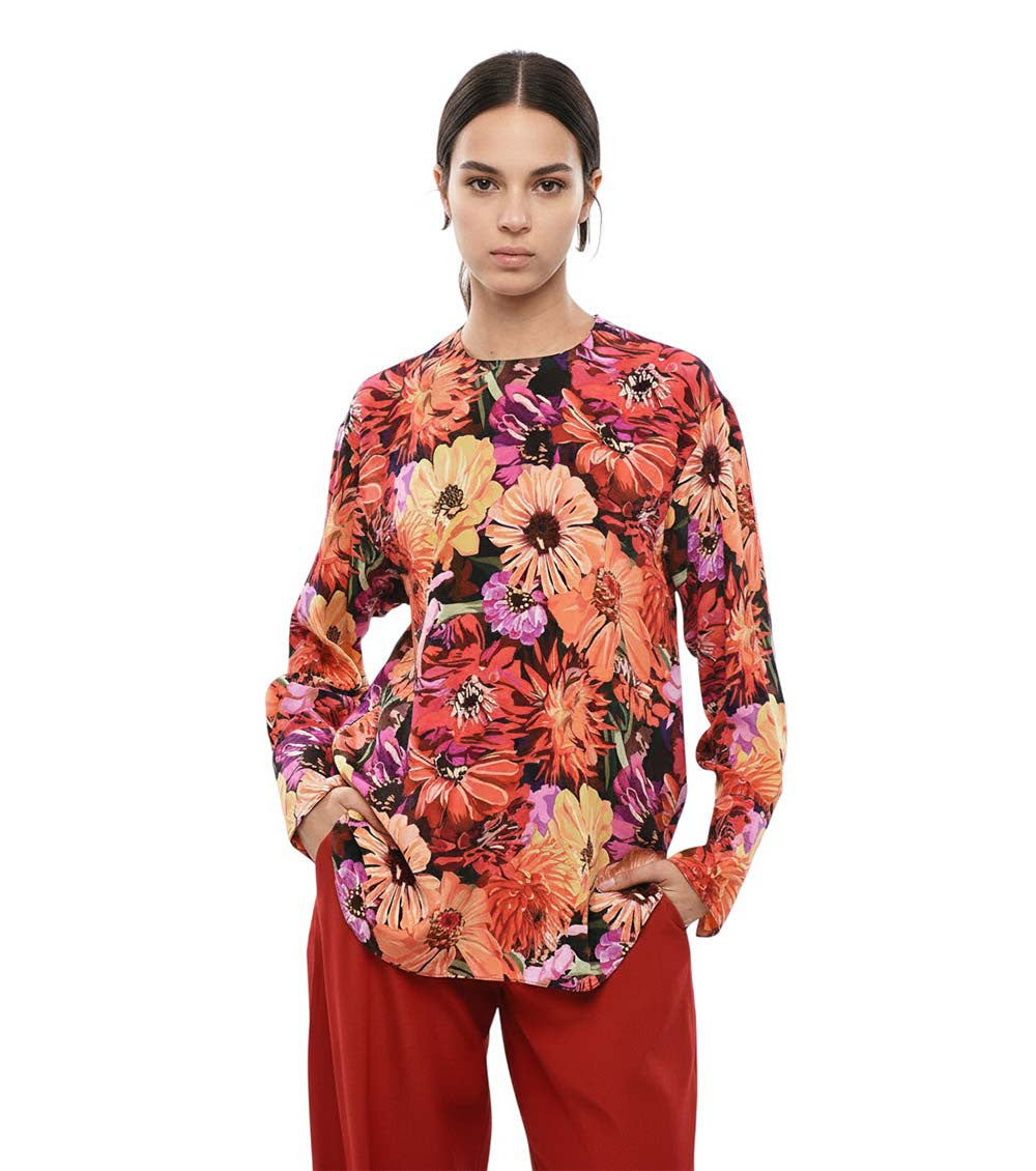 Multicolor Round Neck Top 1