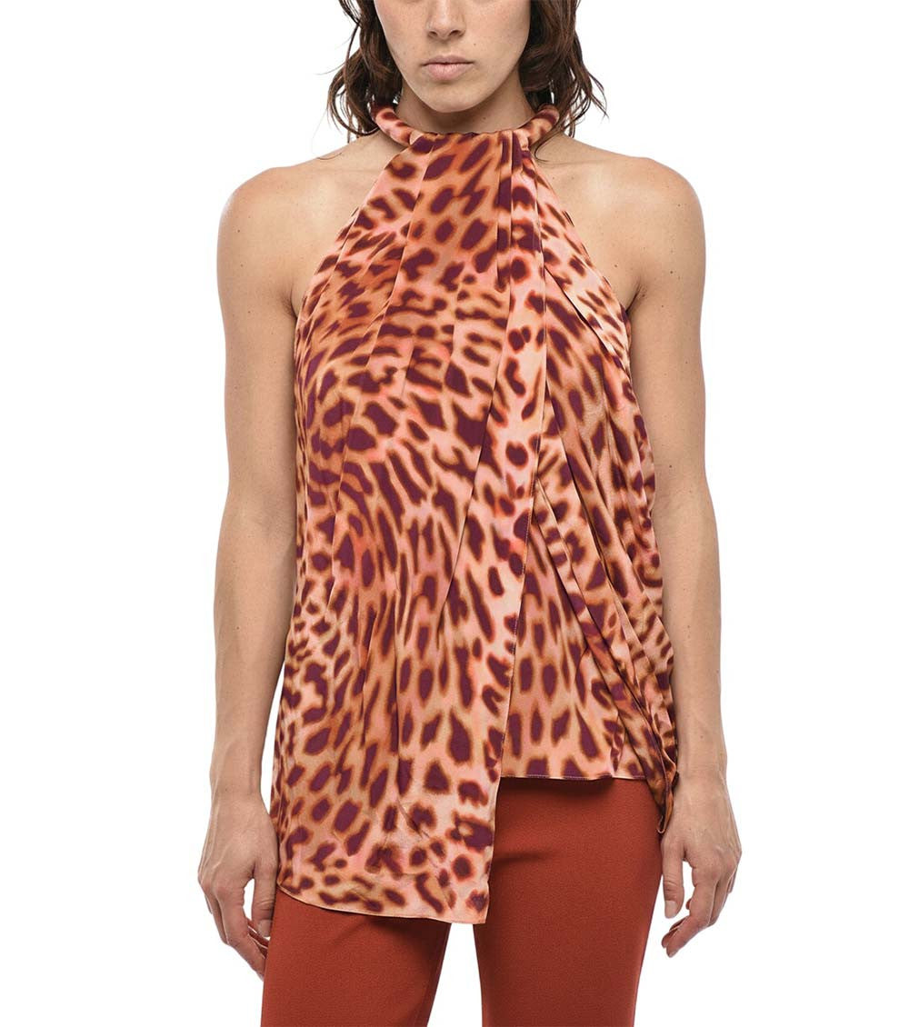 Orange Halter Neck Top 1