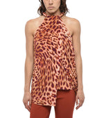 Orange Halter Neck Top 1