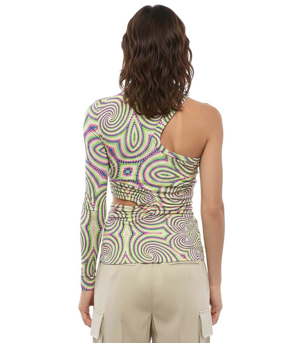 Multicolor One Shoulder Top 2