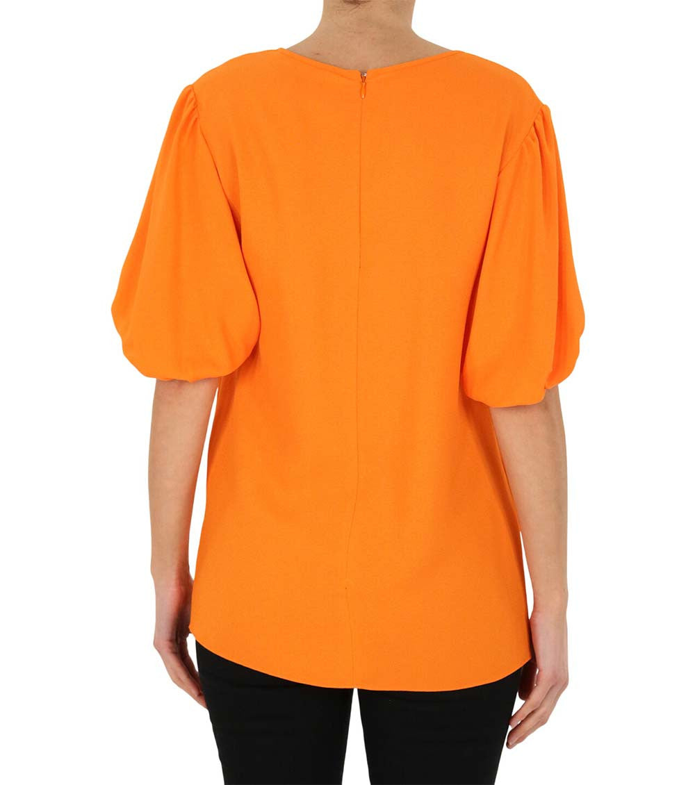 Orange Round Neck Top 2