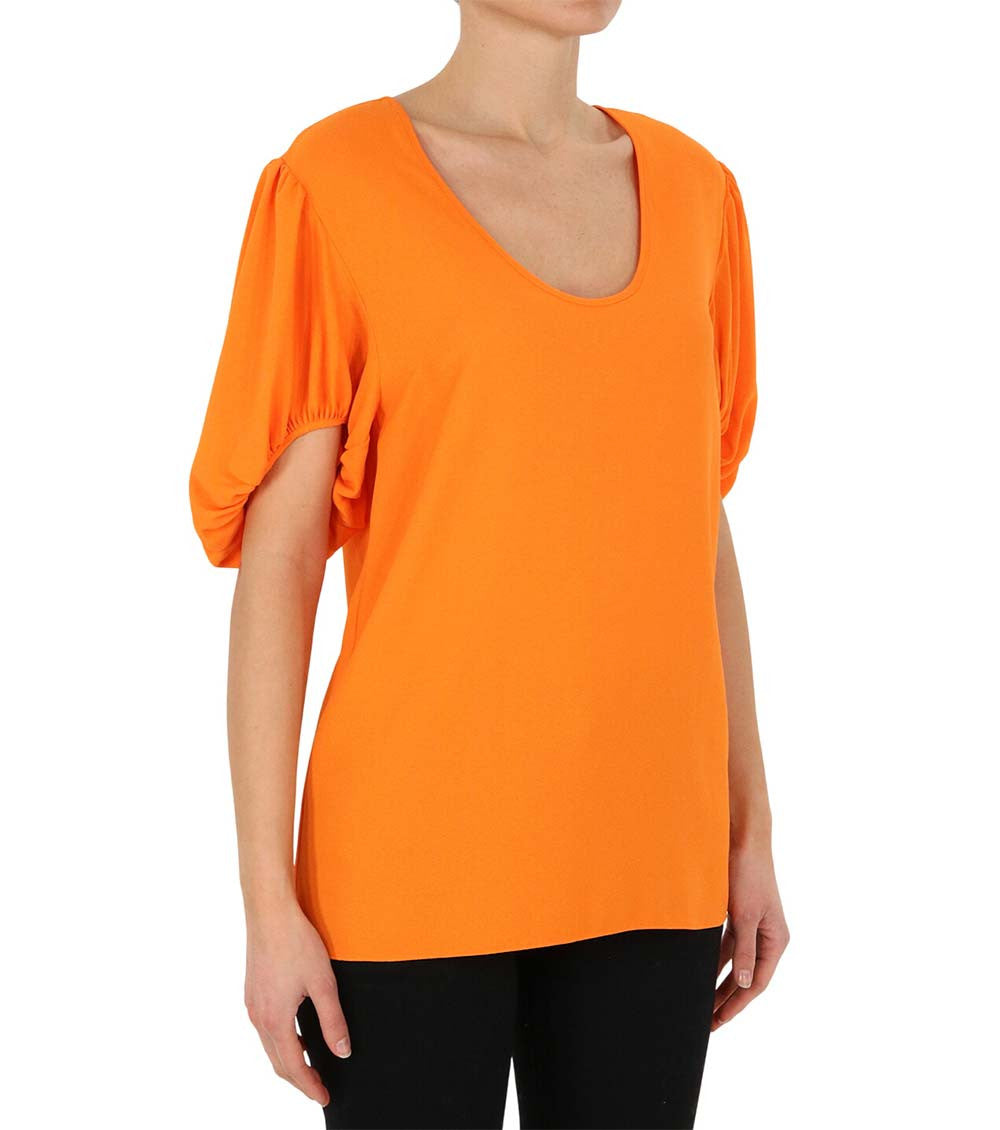 Orange Round Neck Top 3