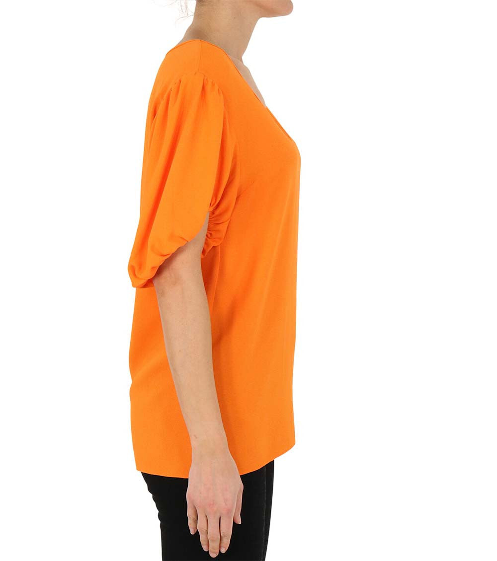 Orange Round Neck Top 4