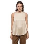 Beige Crew Neck Top 1