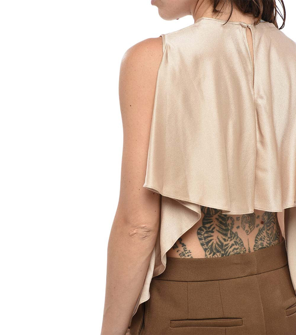 Beige Crew Neck Top 3