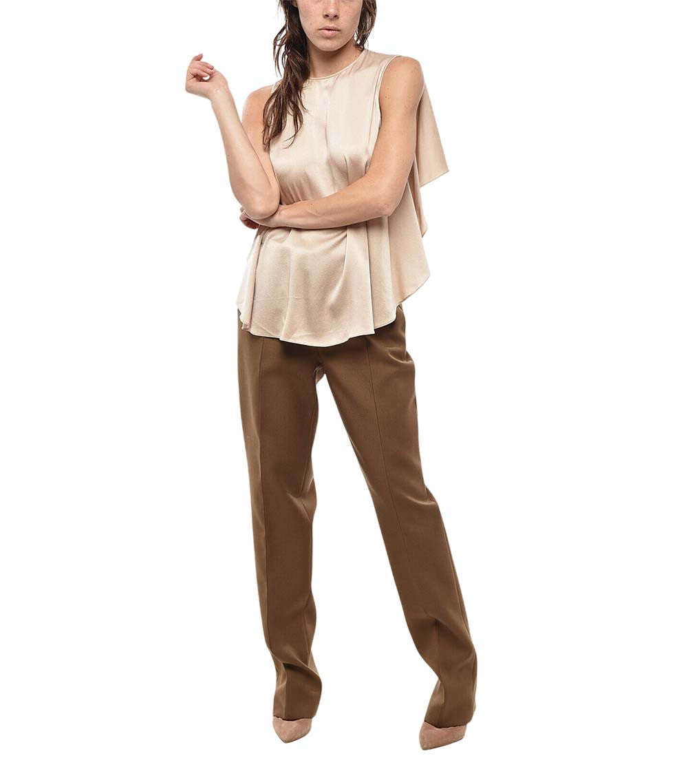 Beige Crew Neck Top 4