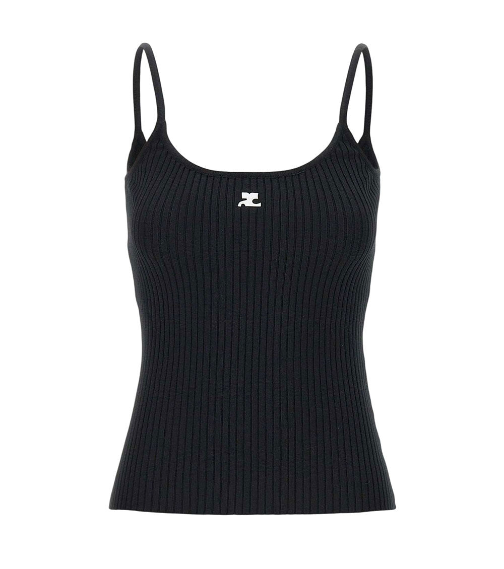 Black Scoop Neck Top 1
