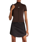 Brown Mock Collar Top 1