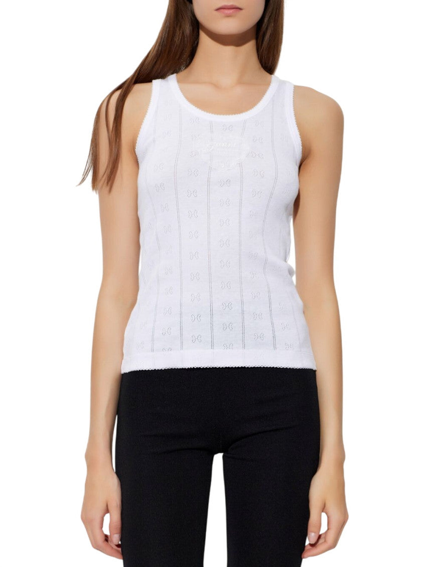 White Round Neck Top 1