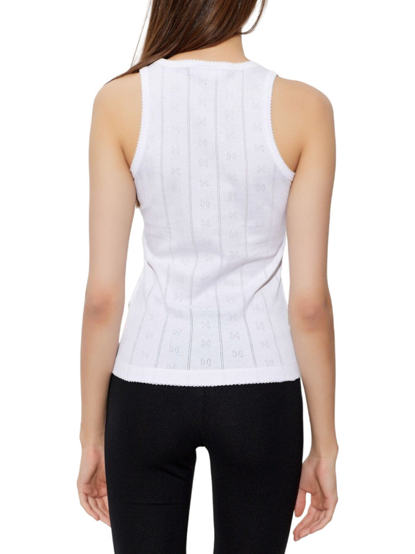 White Round Neck Top 2