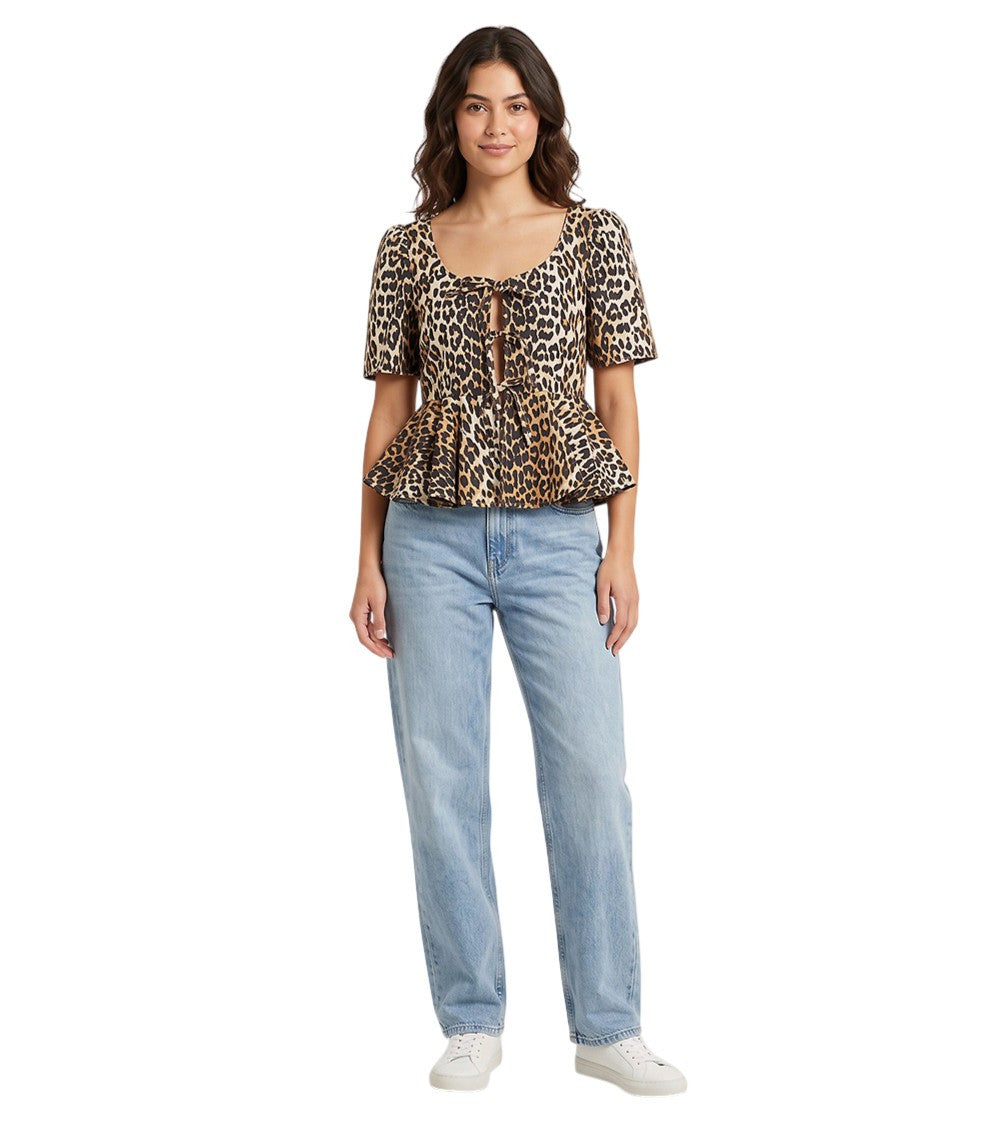 Brown Scoop Neck Top 1
