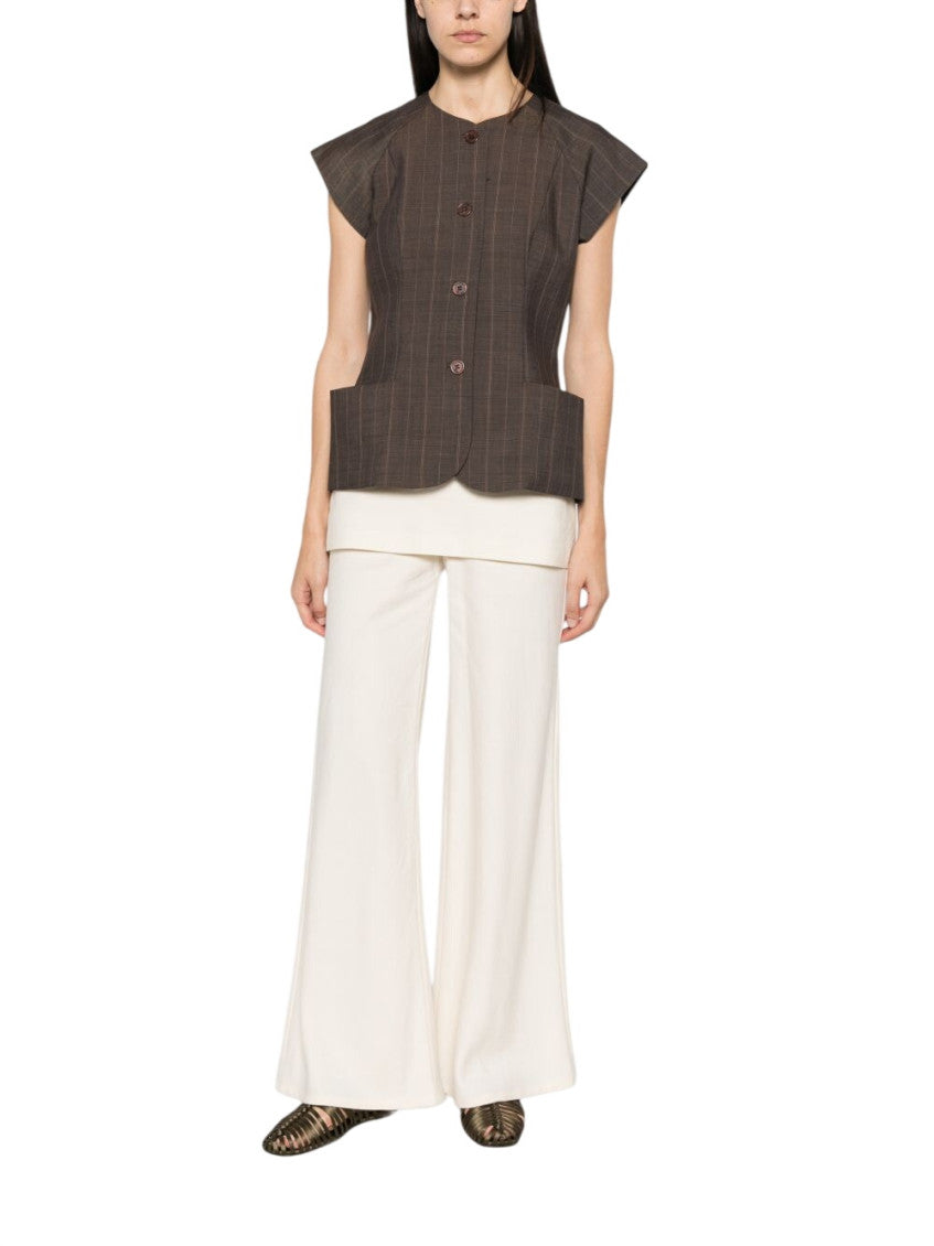 Dark Brown Crew Neck Top 1
