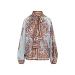 Multicolor Mock Collar Top 1