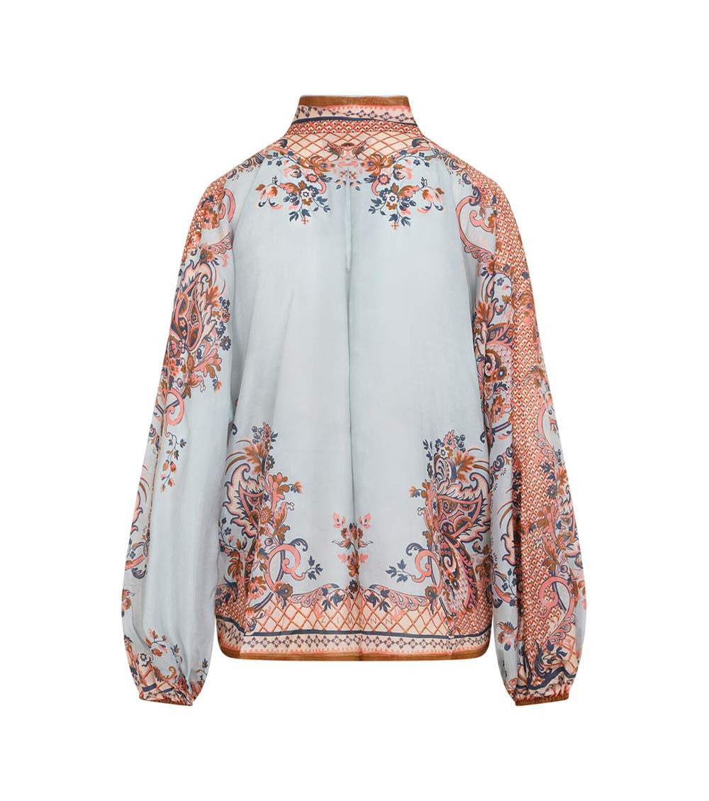 Multicolor Mock Collar Top 2
