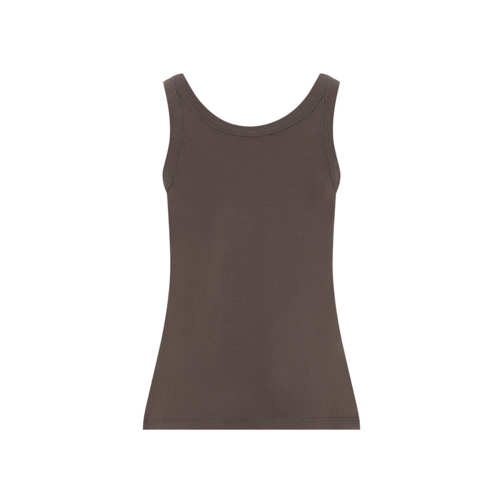 Brown Round Neck Top 2