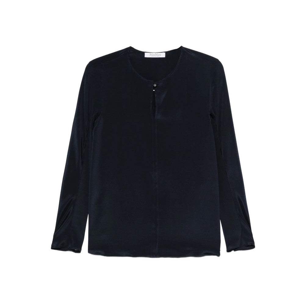 Dark Blue Round Neck Top 3