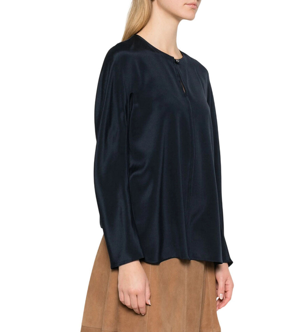 Dark Blue Round Neck Top 4