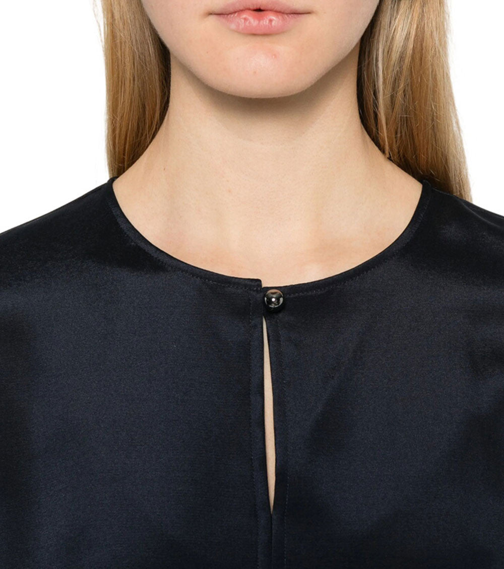 Dark Blue Round Neck Top 5