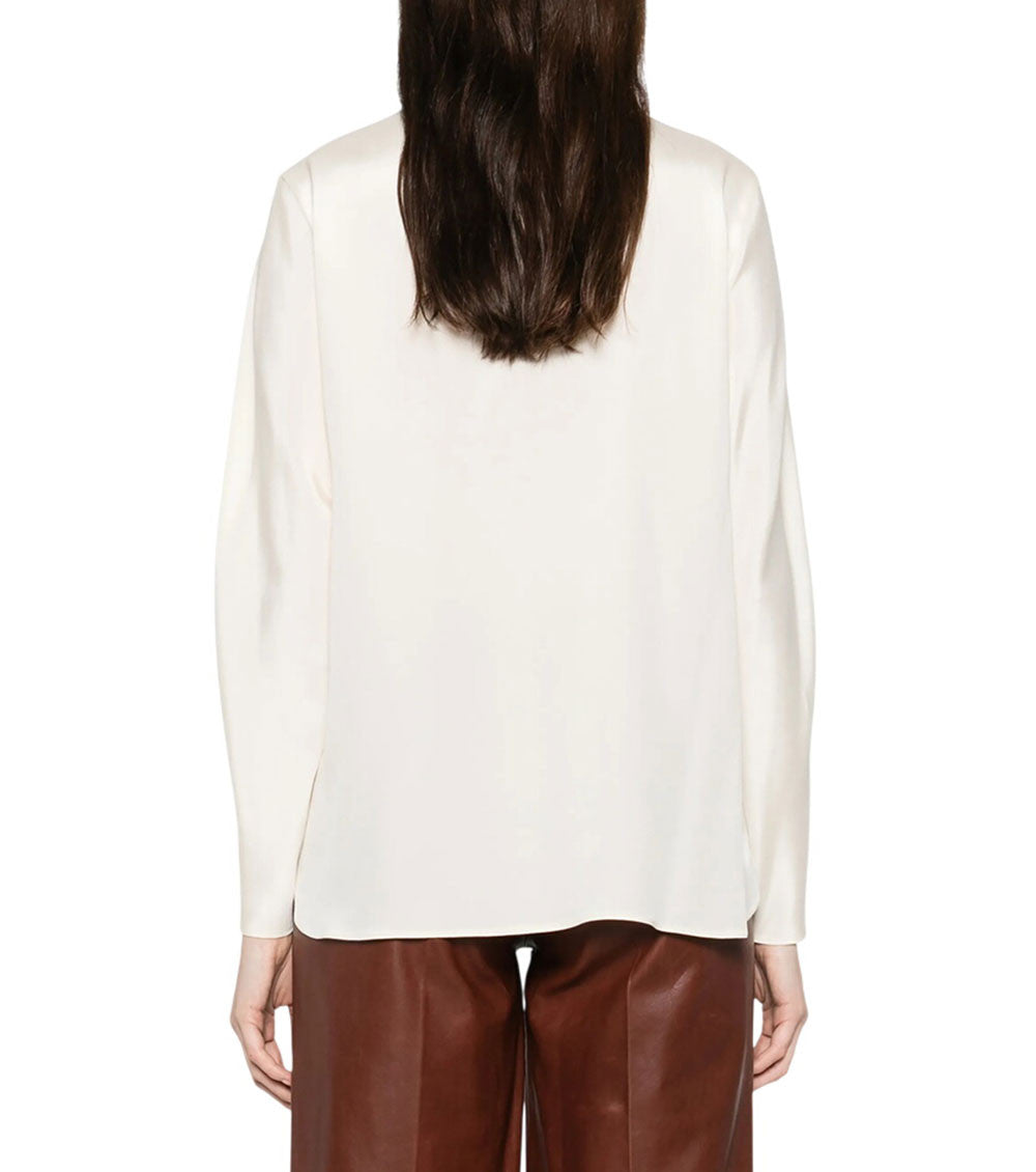 White Round Neck Top 2
