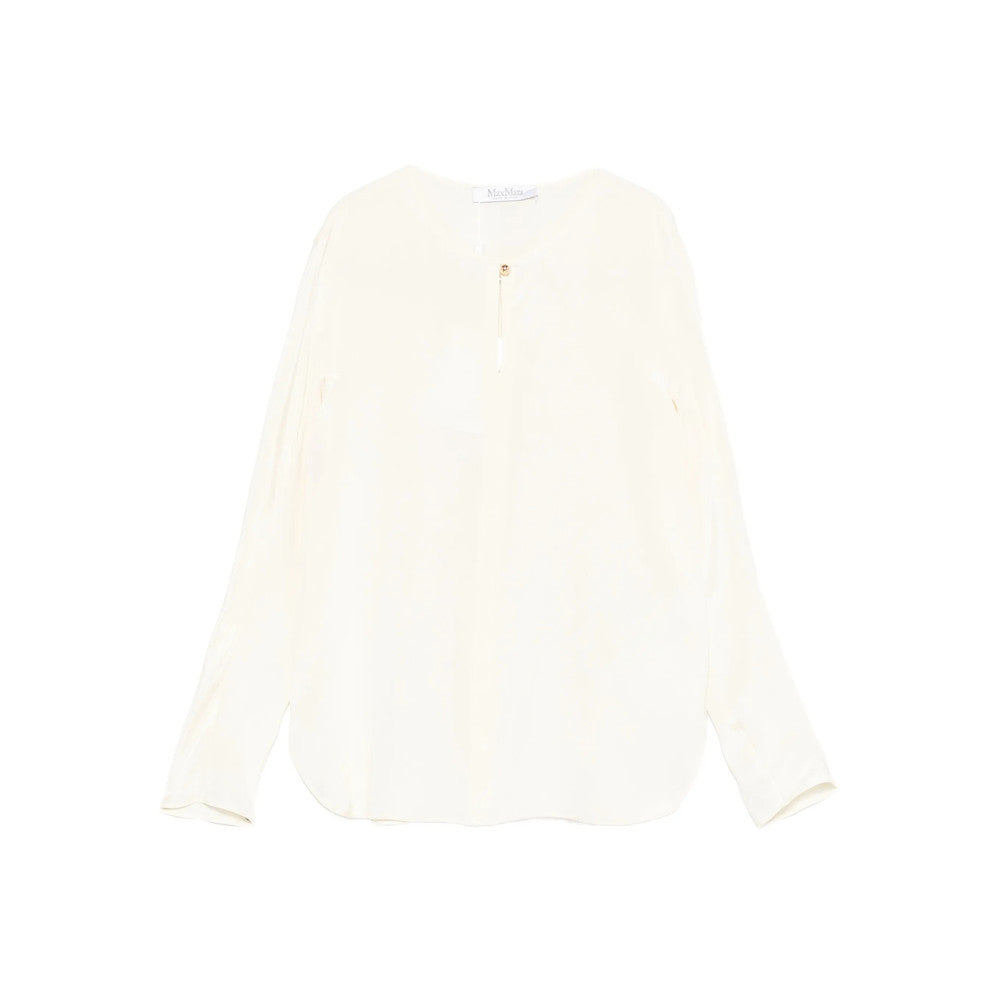 White Round Neck Top 3