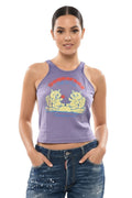 Purple Halter Neck Top 1