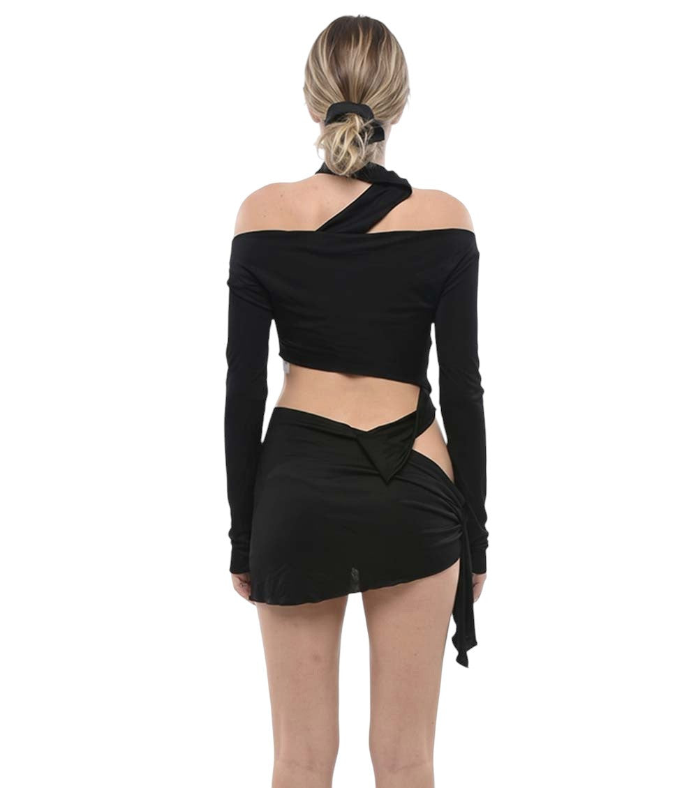 Black Halter Neck Top 2