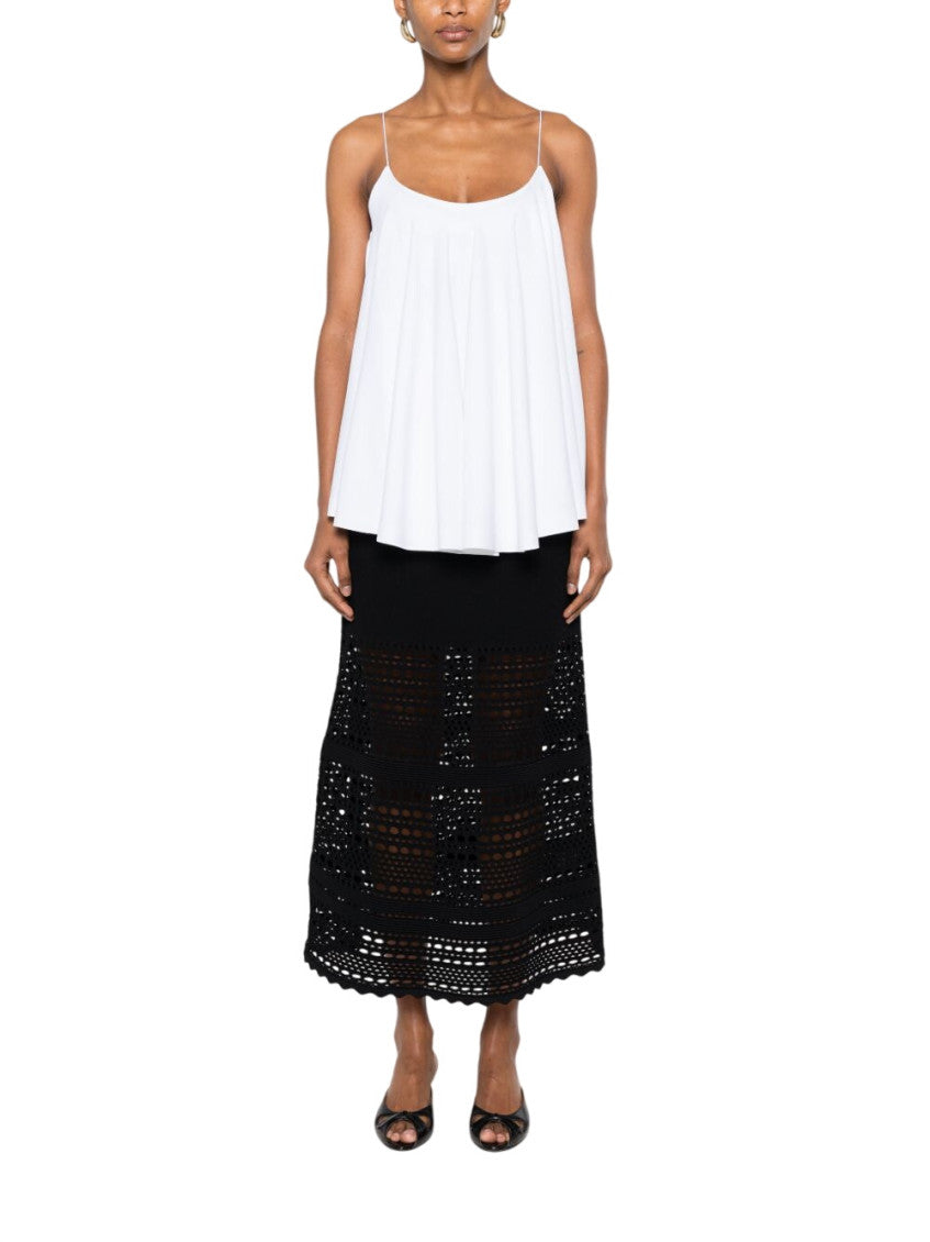 White Scoop Neck Top 1