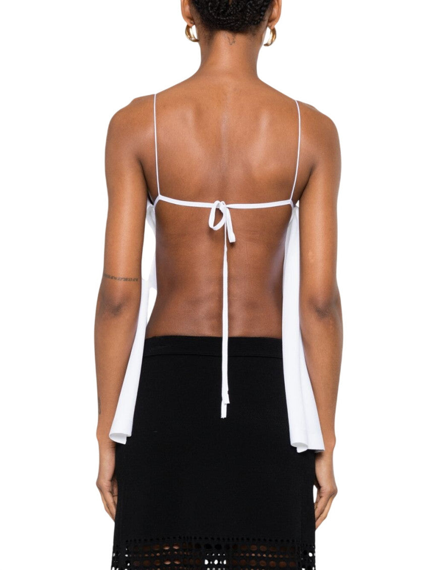 White Scoop Neck Top 2
