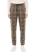 Brown Tapered Flat Front Pants 1