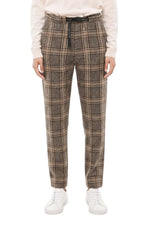 Brown Tapered Flat Front Pants 1