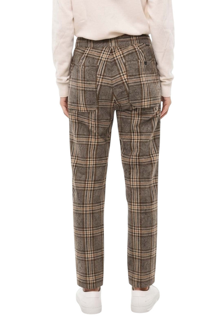 Brown Tapered Flat Front Pants 2
