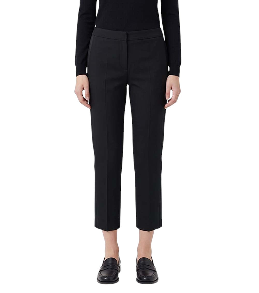 Black Slim Flat Front Pants 1