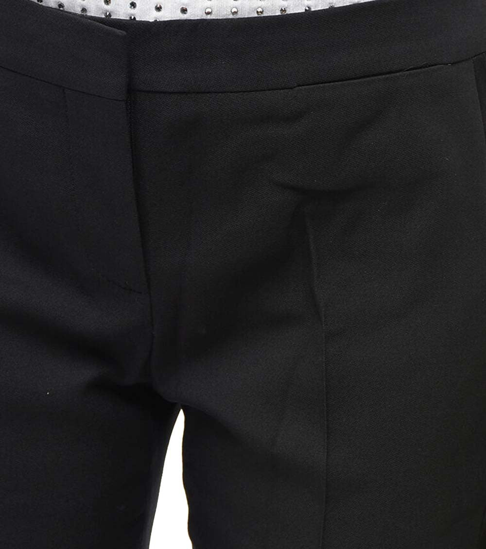 Black Slim Flat Front Pants 3