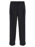 Black Straight Flat Front Pants 1